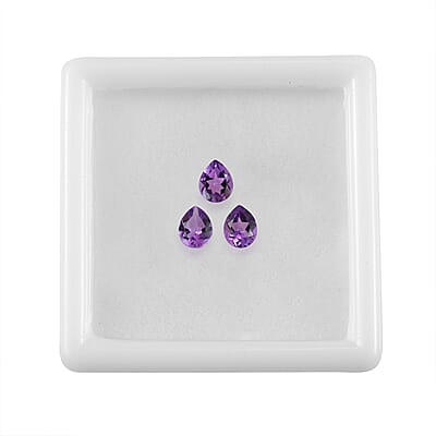 Bolivian Amethyst Set of 3 (Pear 5x4 mm) 0.81 ctw