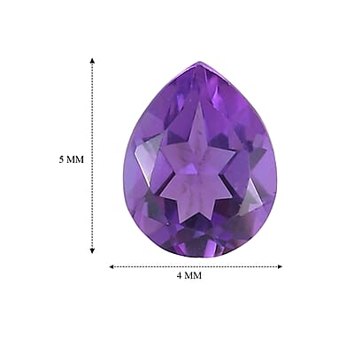 AA Bolivian Amethyst Set of 3 (Pear 5x4 mm) 0.80 ctw