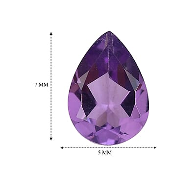Bolivian Amethyst Set of 2 (Pear 7x5 mm) 1.15 ctw