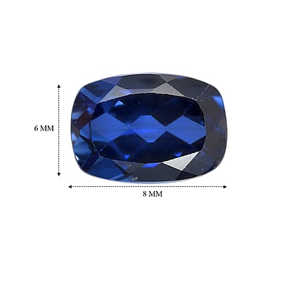 Lab Created Blue Sapphire (Cush 8x6 mm) 1.50 ctw