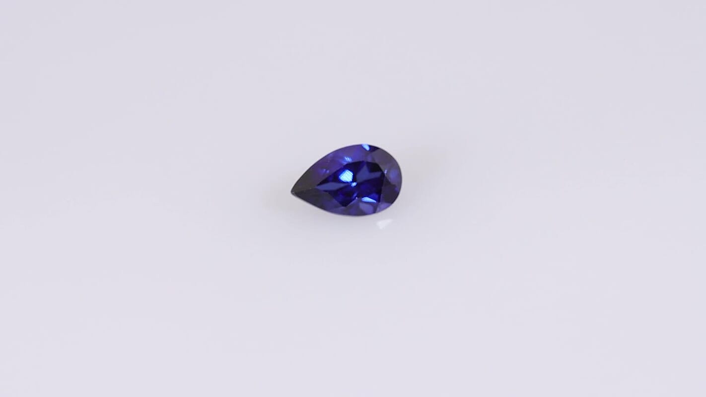 Lab Created Blue Sapphire (Pear 8x5 mm) 1.00 ctw