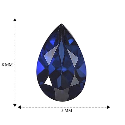 Lab Created Blue Sapphire (Pear 8x5 mm) 1.00 ctw