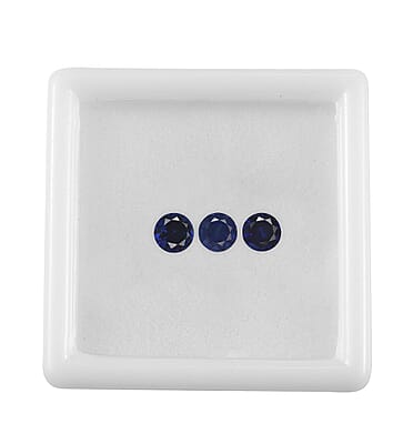 Lab Created Blue Sapphire Set of 3 (Rnd 5 mm) 1.97 ctw