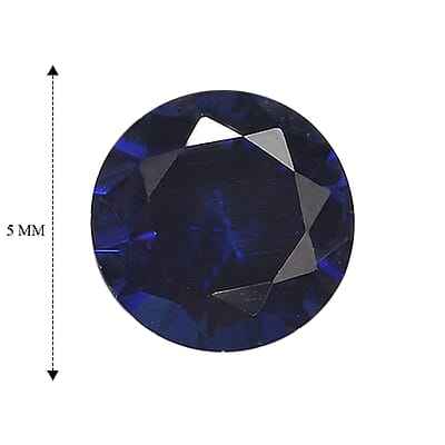 Lab Created Blue Sapphire Set of 3 (Rnd 5 mm) 1.97 ctw