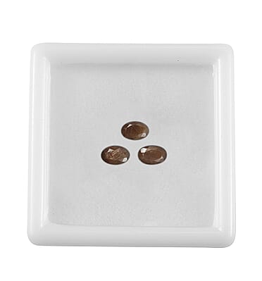 Chocolate Sapphire Set of 3 (Ovl 6x4 mm) 1.54 ctw