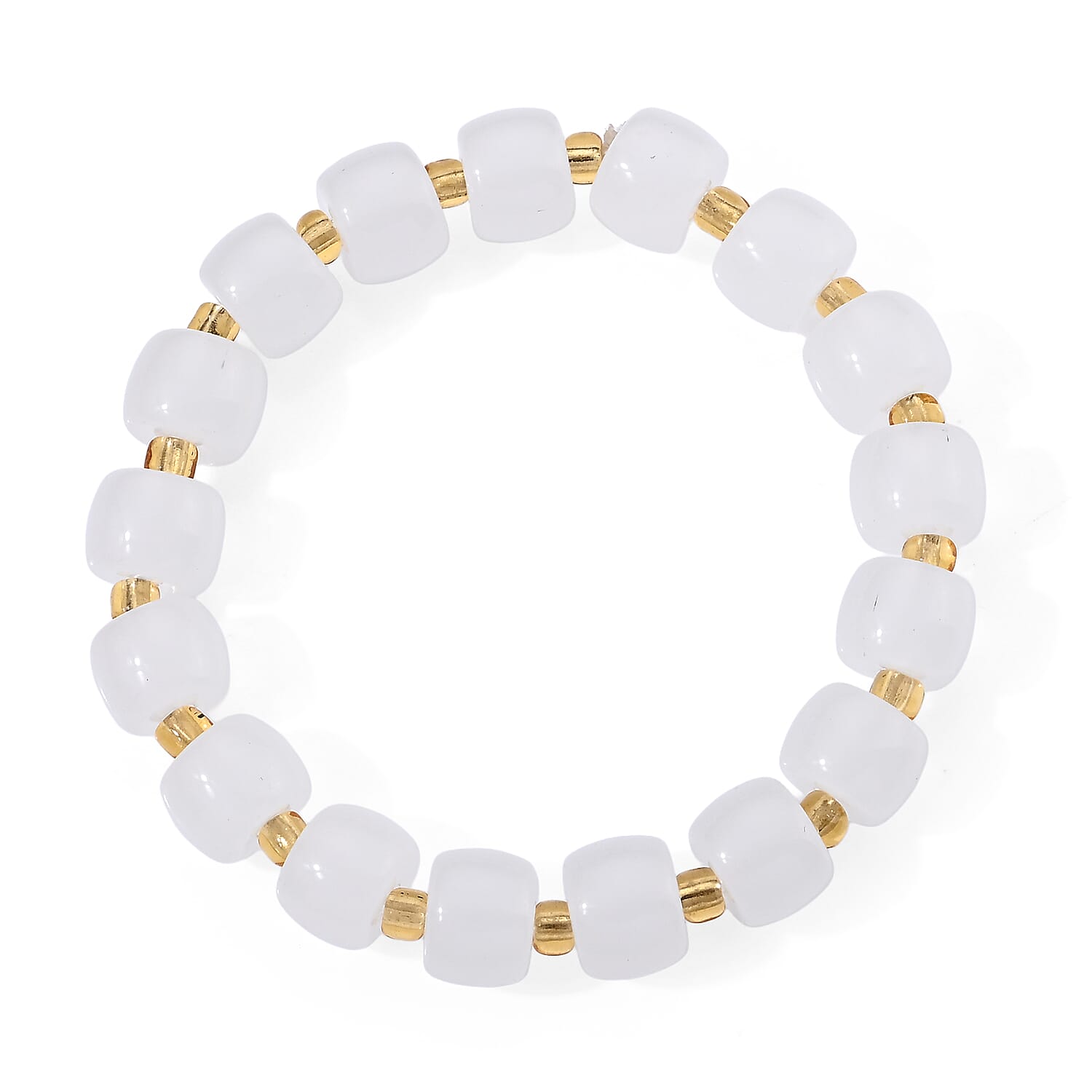 Nephrite 110.00 ctw Beaded Stretch Bracelet