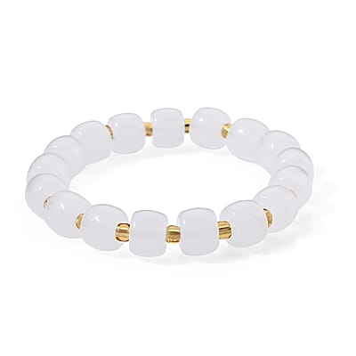 Nephrite 110.00 ctw Beaded Stretch Bracelet