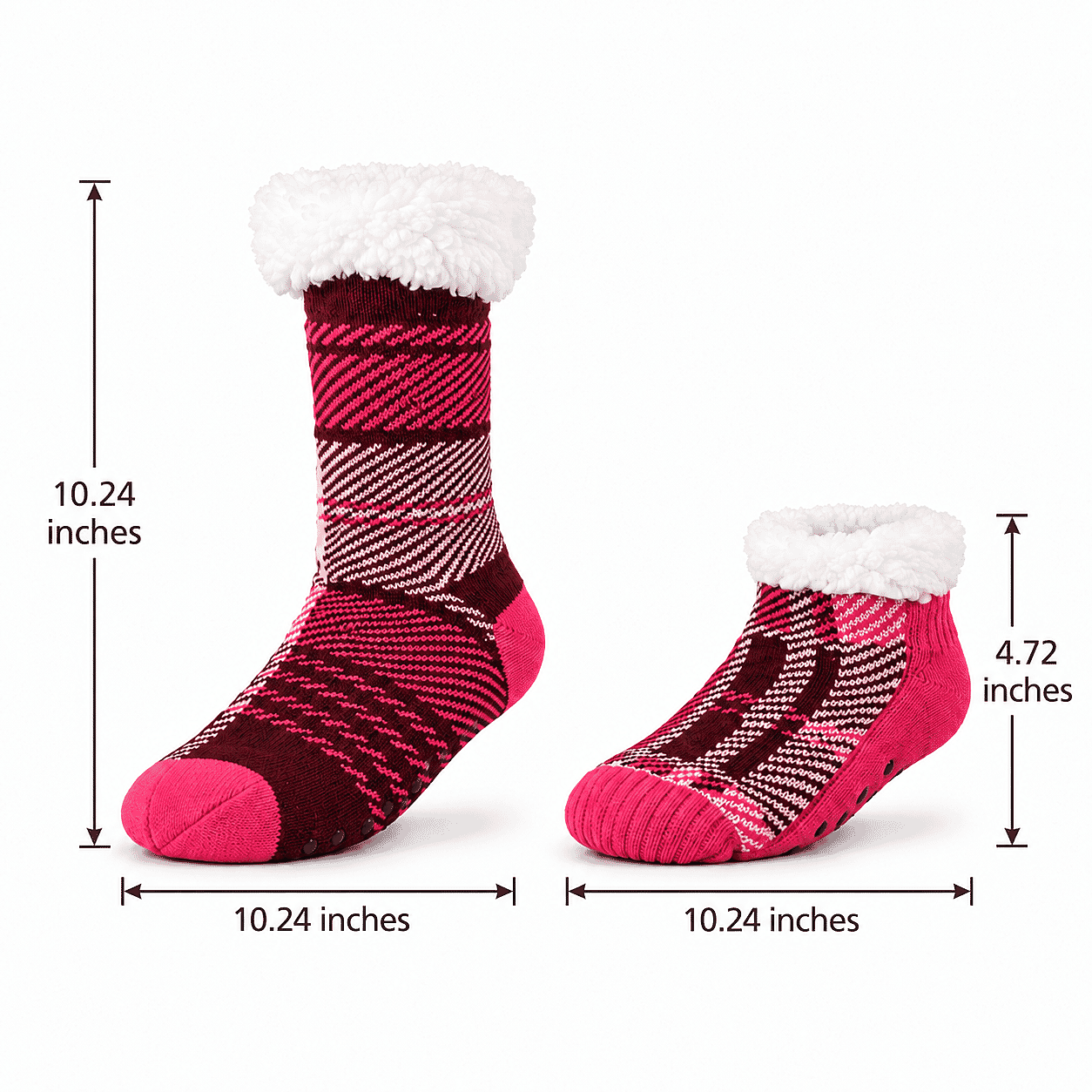 La Marey Bold Red and Black Set of 2 Non-Slip Floor Socks with Brand Logo