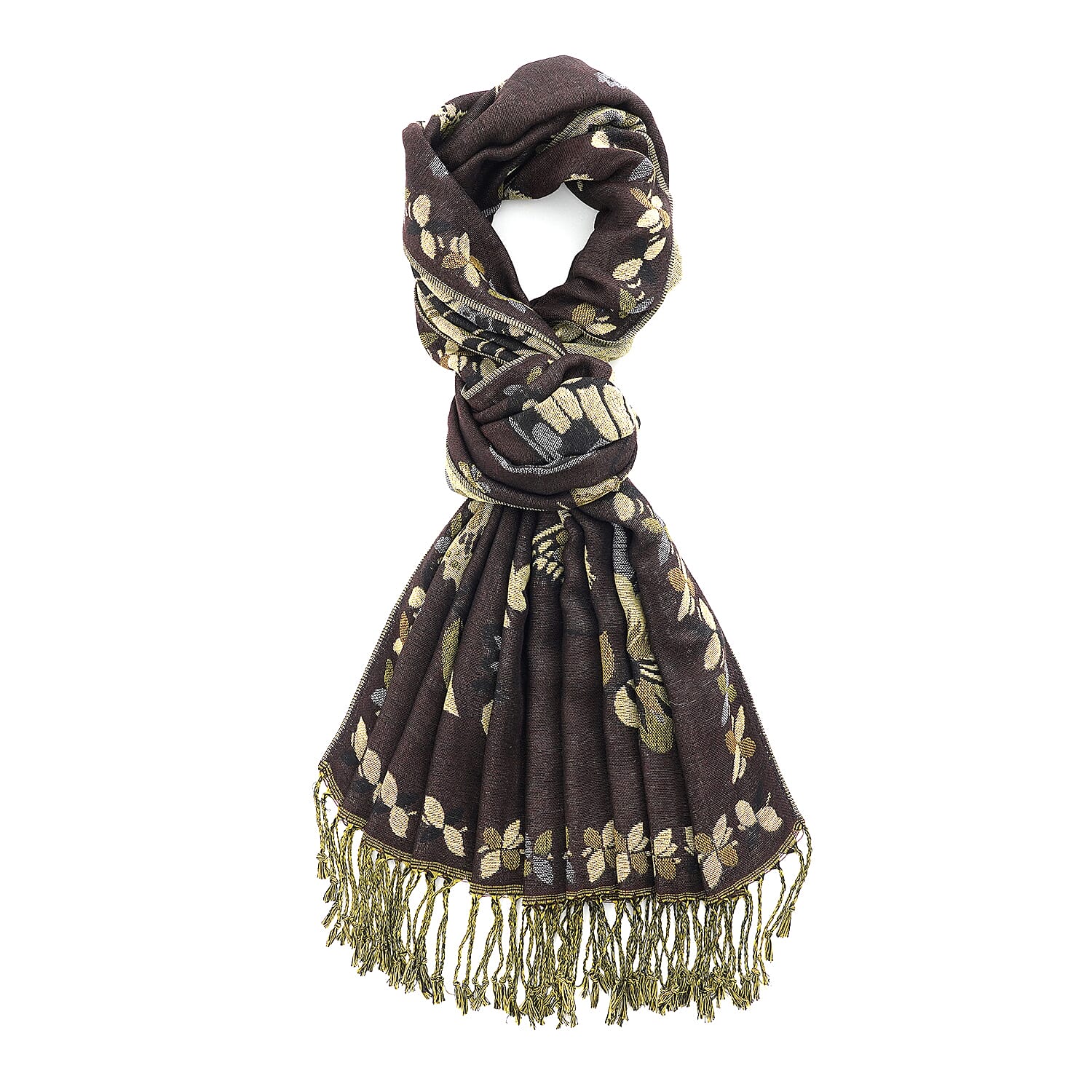La Marey Black Woven Texture Jacquard Scarf