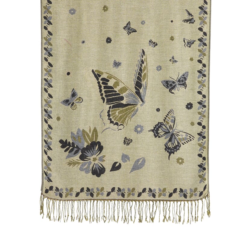 La Marey Black Woven Texture Jacquard Scarf