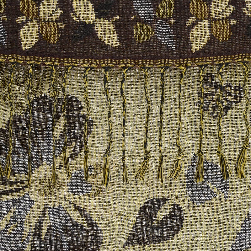 La Marey Black Woven Texture Jacquard Scarf