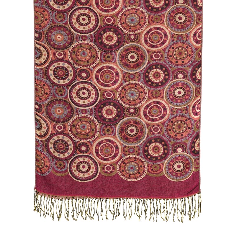 La Marey Pink Set of 3 Jacquard Scarf