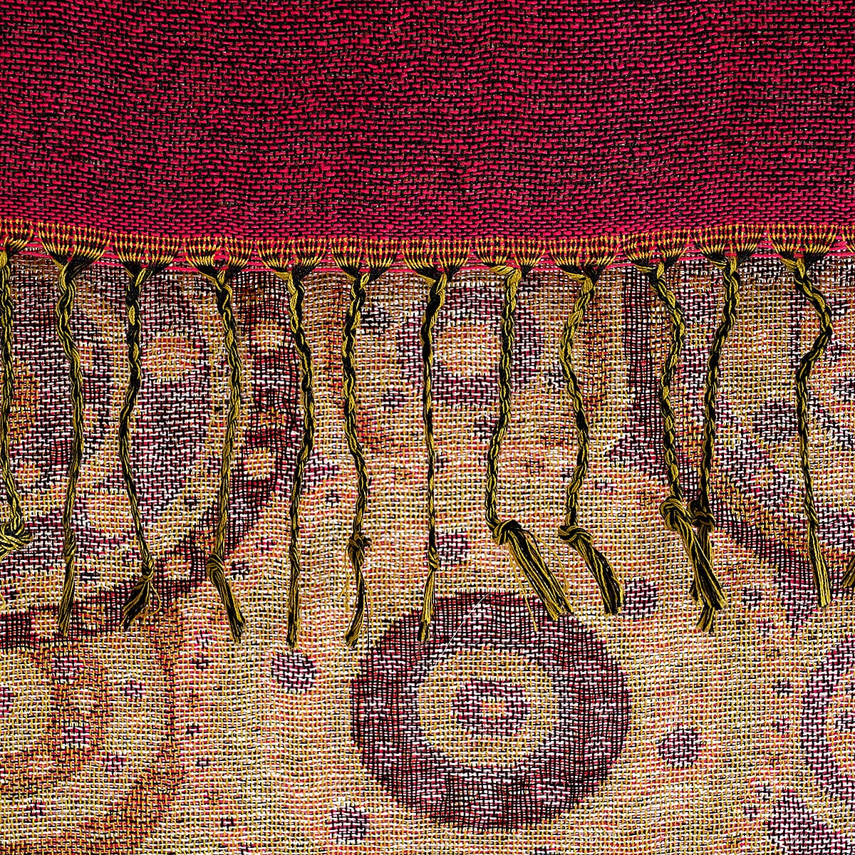 La Marey Pink Set of 3 Jacquard Scarf