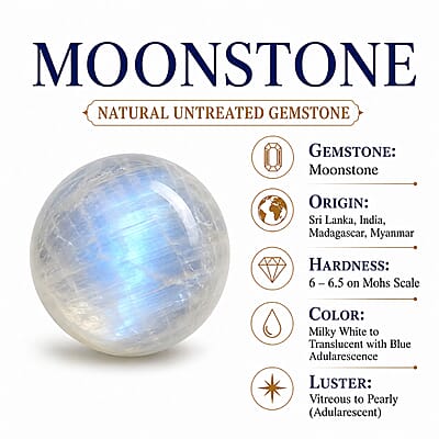 White Moonstone 1.25 ctw Ring in Sterling Silver (Size 6.5)