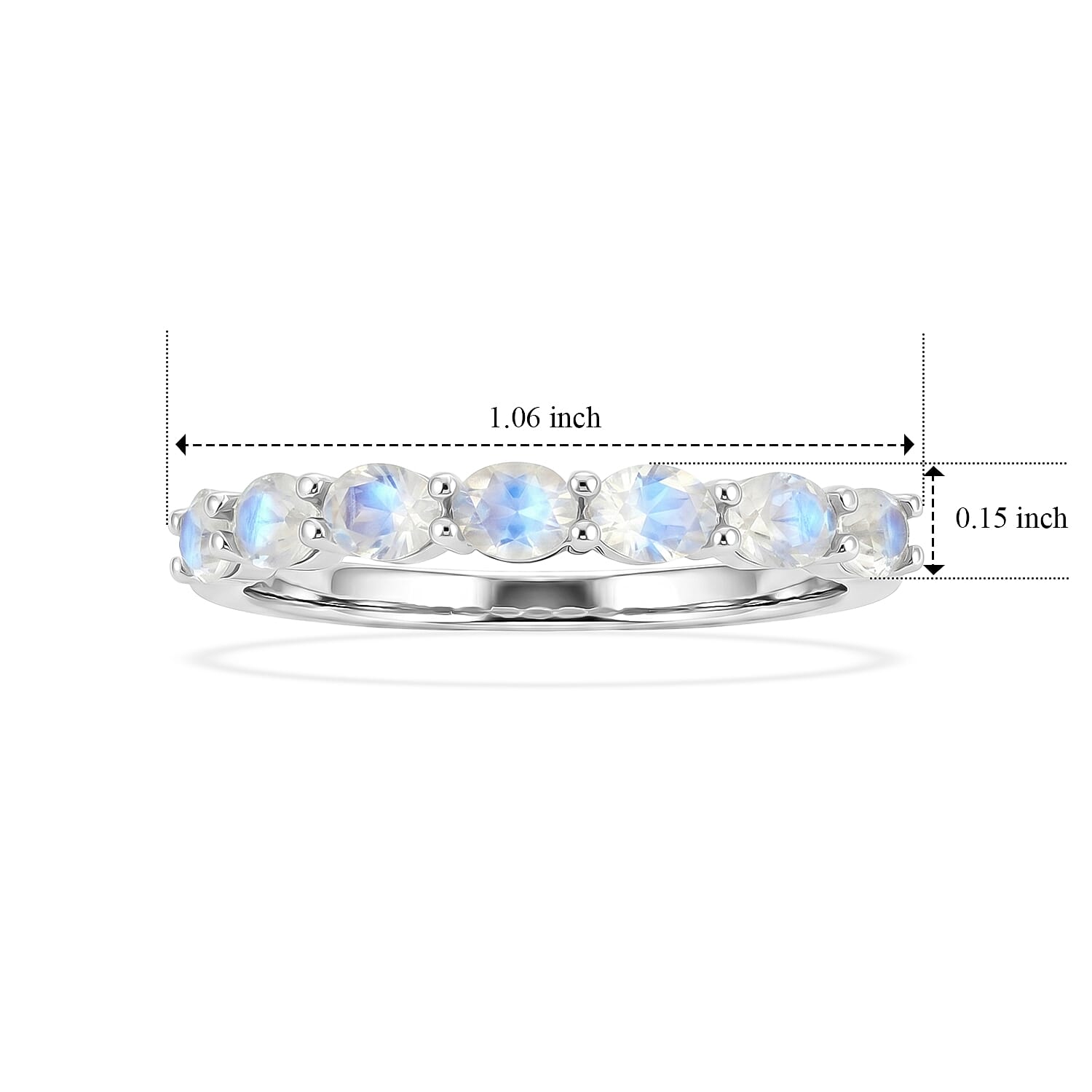 White Moonstone 1.25 ctw Ring in Sterling Silver