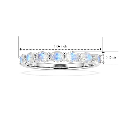 White Moonstone 1.25 ctw Ring in Sterling Silver