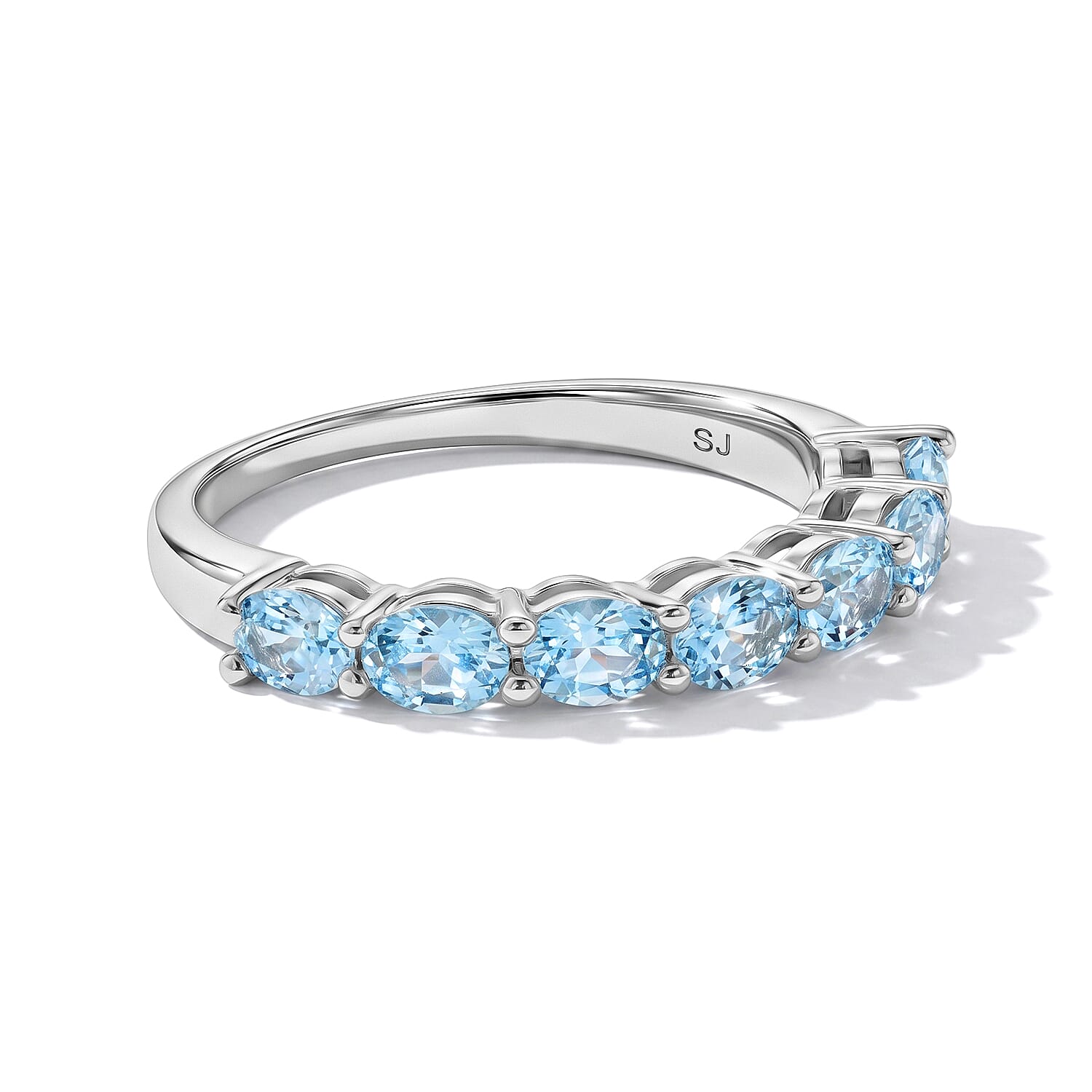 Aquamarine 1.25 ctw Ring in Sterling Silver (Size 8.0)
