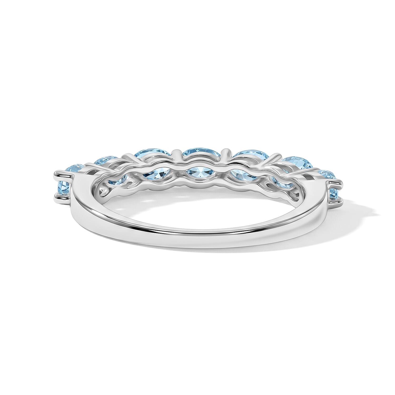 Aquamarine 1.25 ctw Ring in Sterling Silver (Size 8.0)