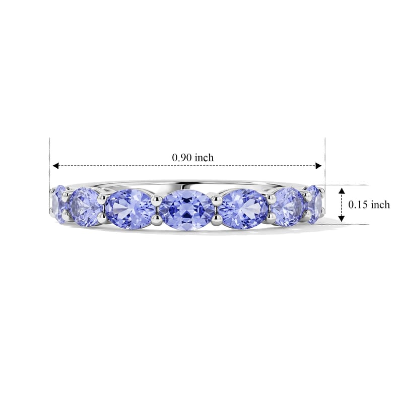 Tanzanite 1.25 ctw Ring in Sterling Silver (Size 6)