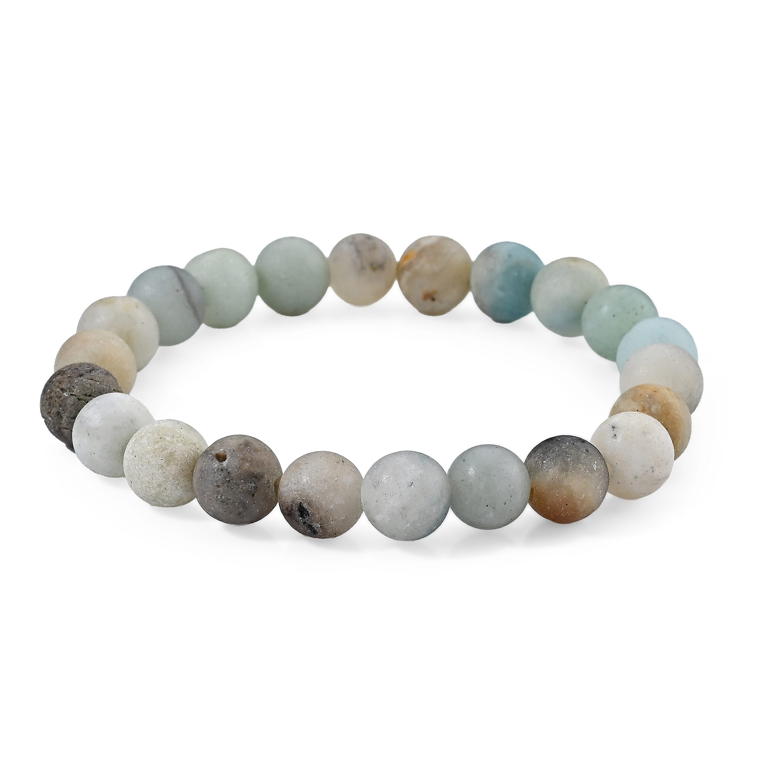 Amazonite 95.00 ctw Beaded Stretch Bracelet (6.25-6.75In)