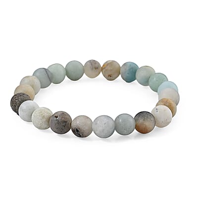 Amazonite 95.00 ctw Beaded Stretch Bracelet (6.25-6.75In)
