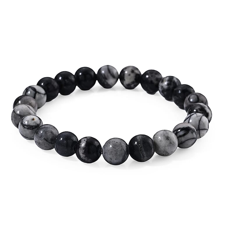Howlite 90.00 ctw Beaded Stretch Bracelet (6.25-6.75In)