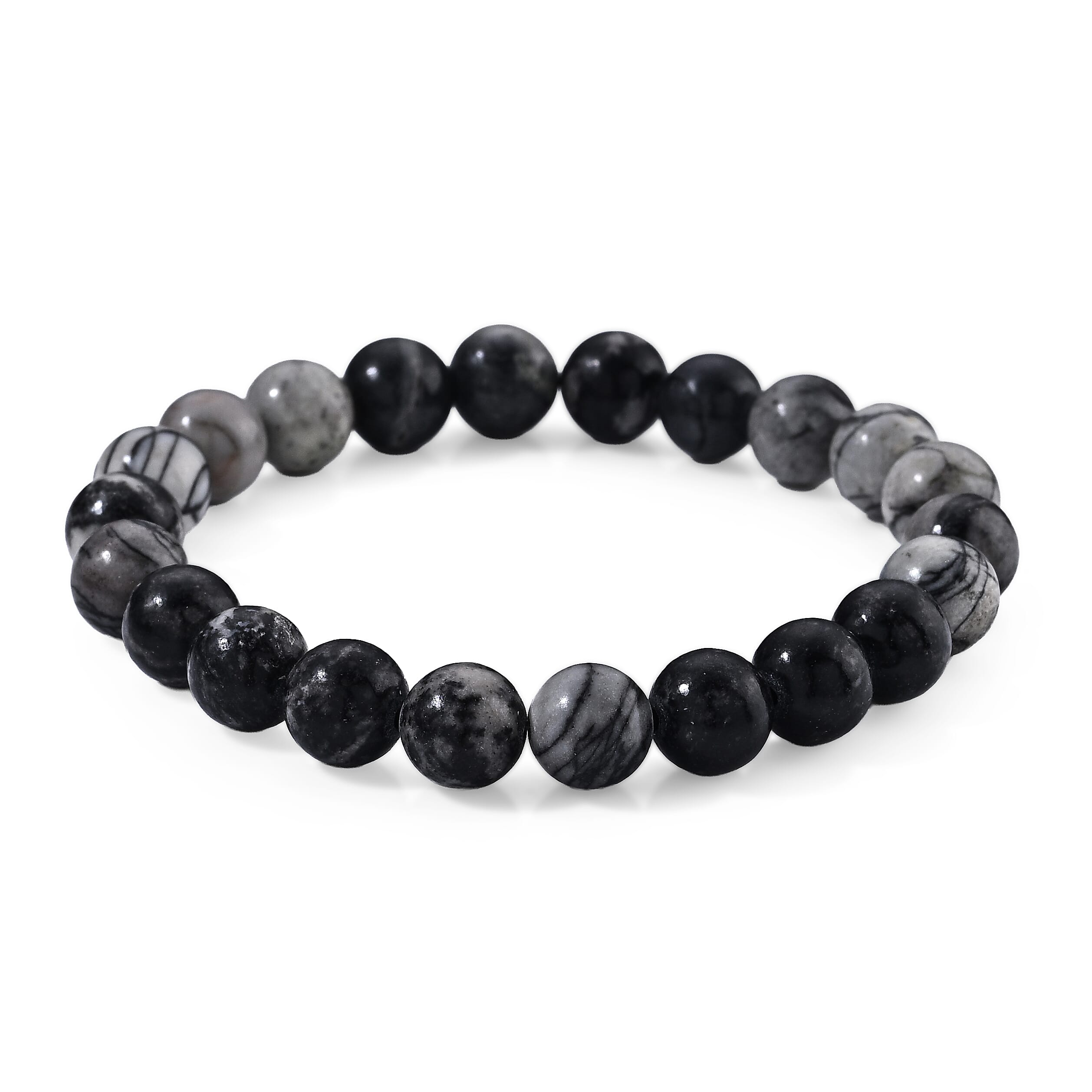 Howlite 90.00 ctw Beaded Stretch Bracelet (6.25-6.75In)