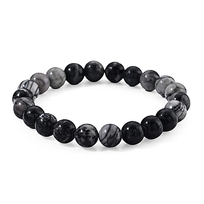 Howlite 90.00 ctw Beaded Stretch Bracelet (6.25-6.75In)
