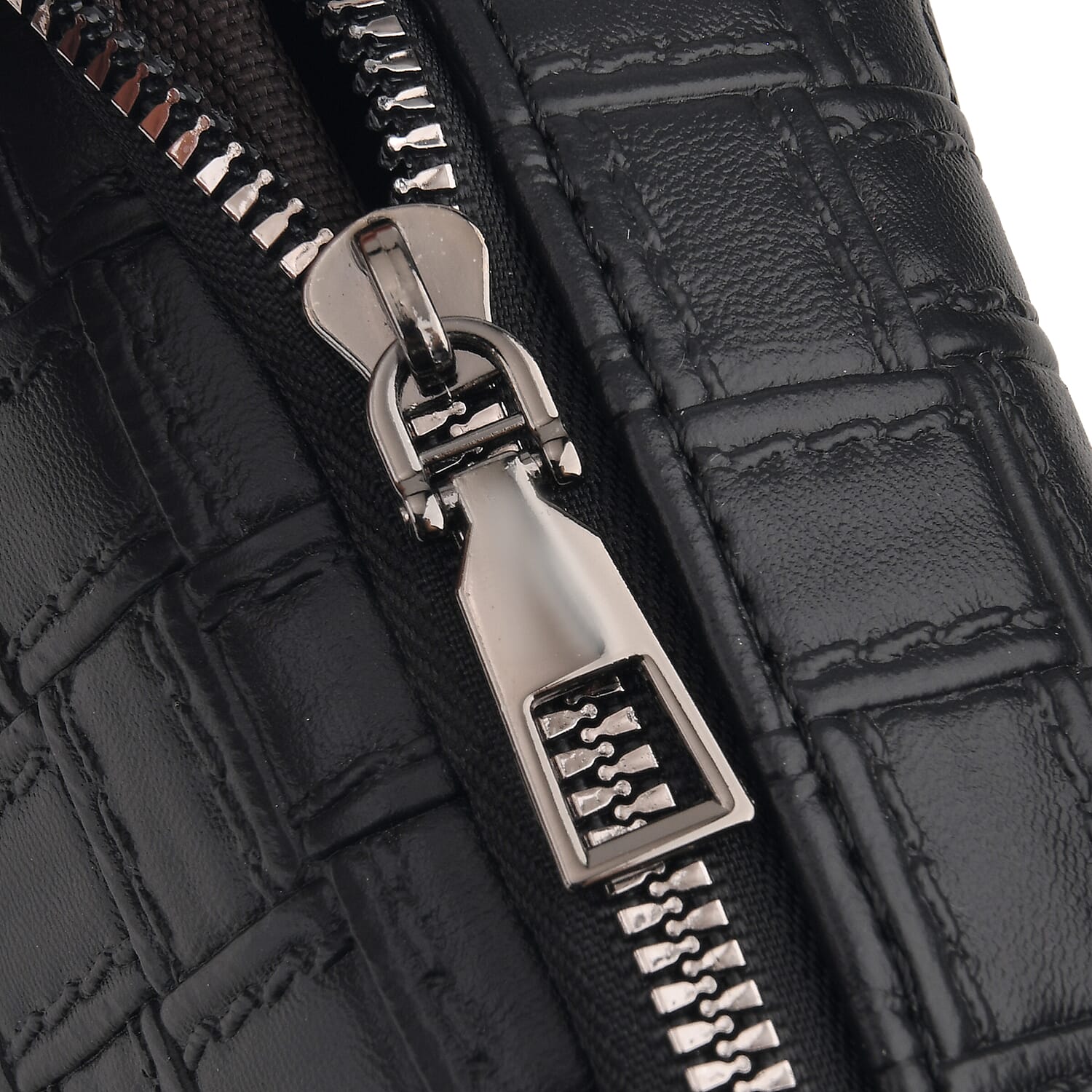 La Marey Black Embossed Crossbody Bag