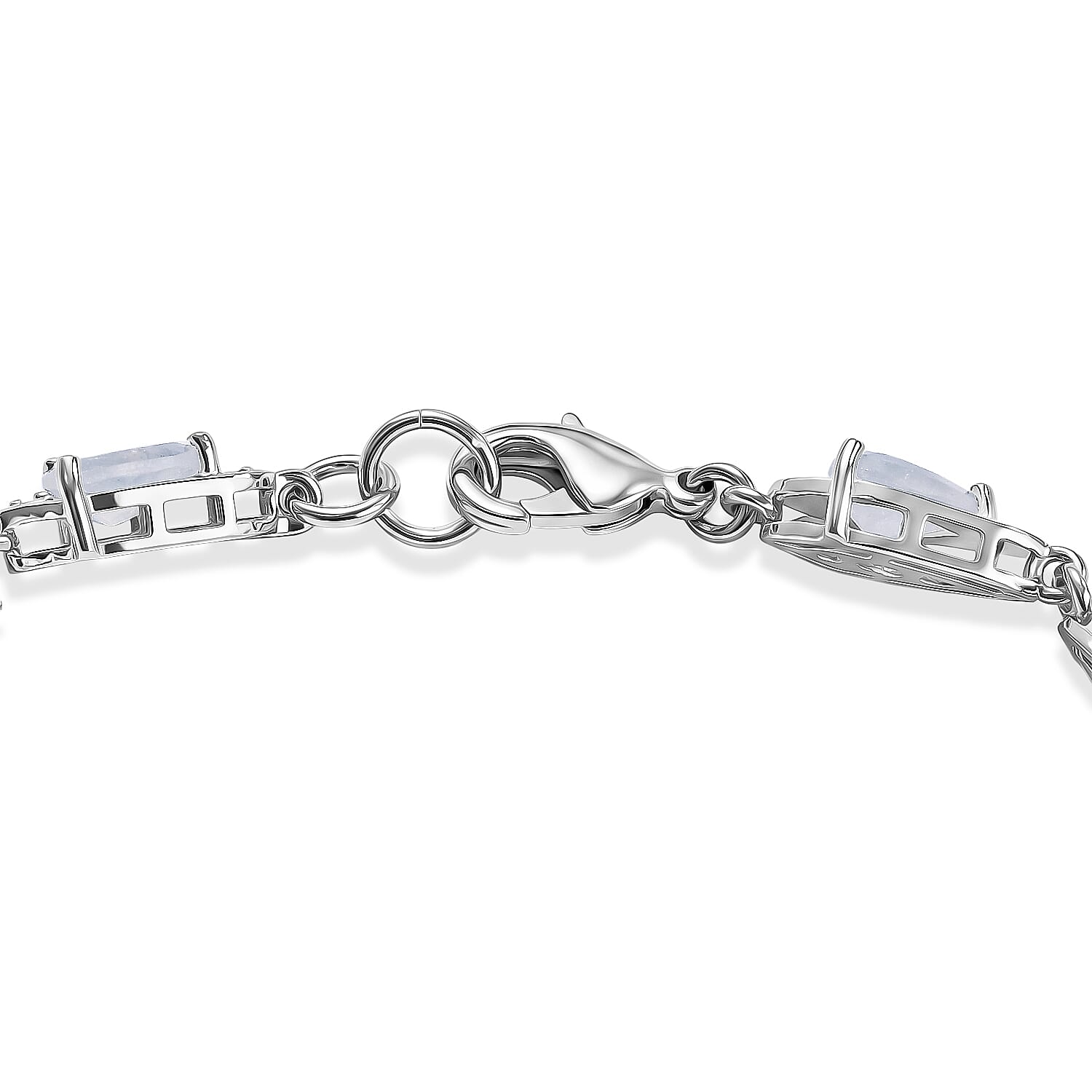 EverTrue Rainbow Moonstone 7.20 ctw Bracelet in Platinum Bond (7.25 In)