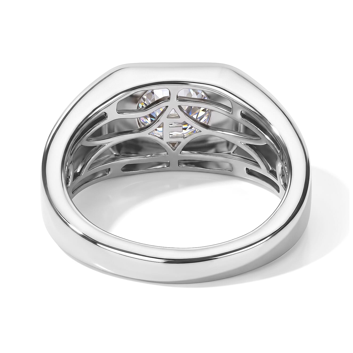 EverTrue Simulated Diamond Men's Ring in Platinum Bond (Size 9.0)