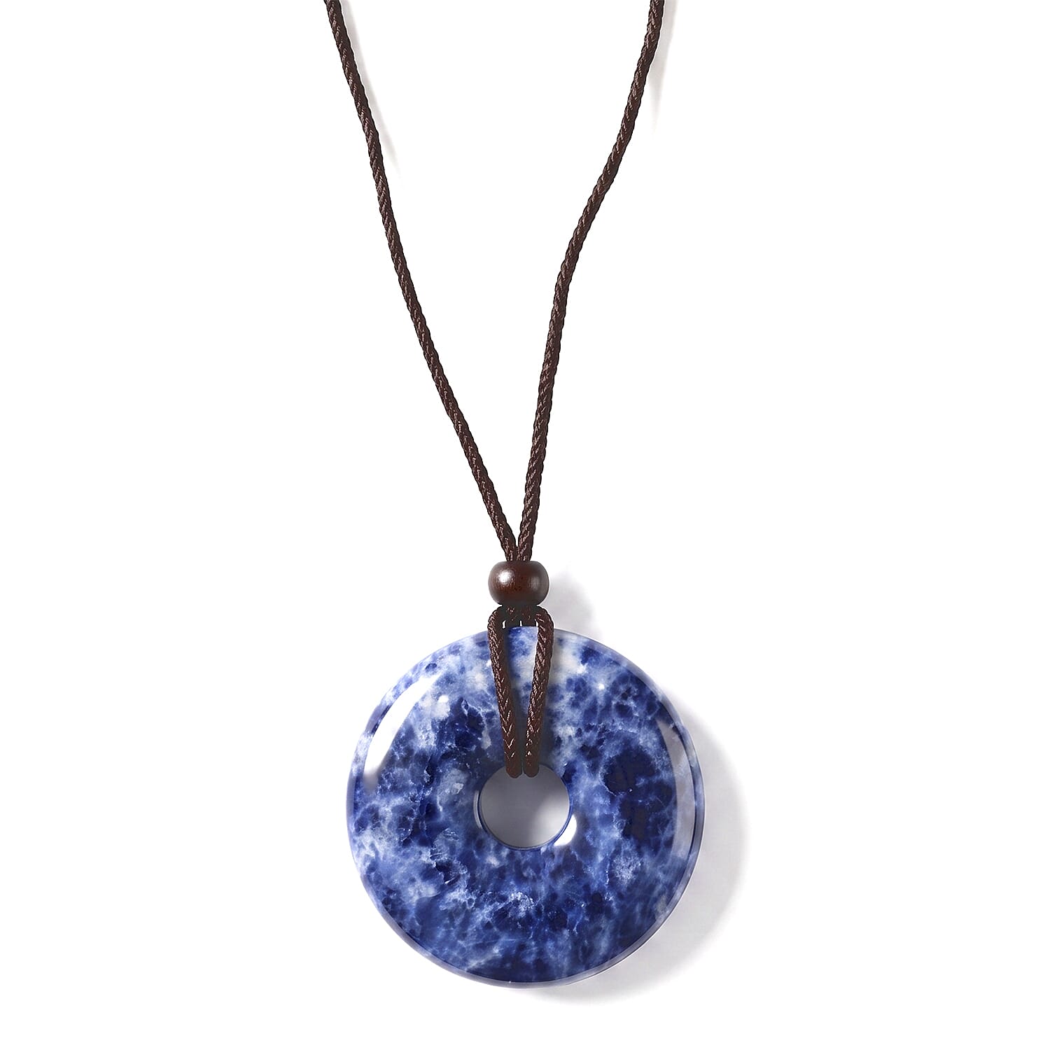 Green Aventurine 20.00 ctw Donut Necklace in Cord 20 Inches