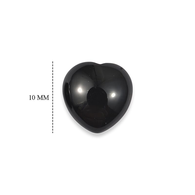 Black Onyx Set of 2 (Hrt 10 mm) 5.21 ctw