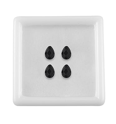 Black Onyx Set of 4 (Pear 6x4 mm) 0.99 ctw