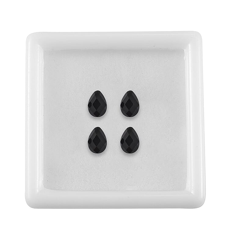 Black Onyx Set of 4 (Pear 6x4 mm) 0.99 ctw