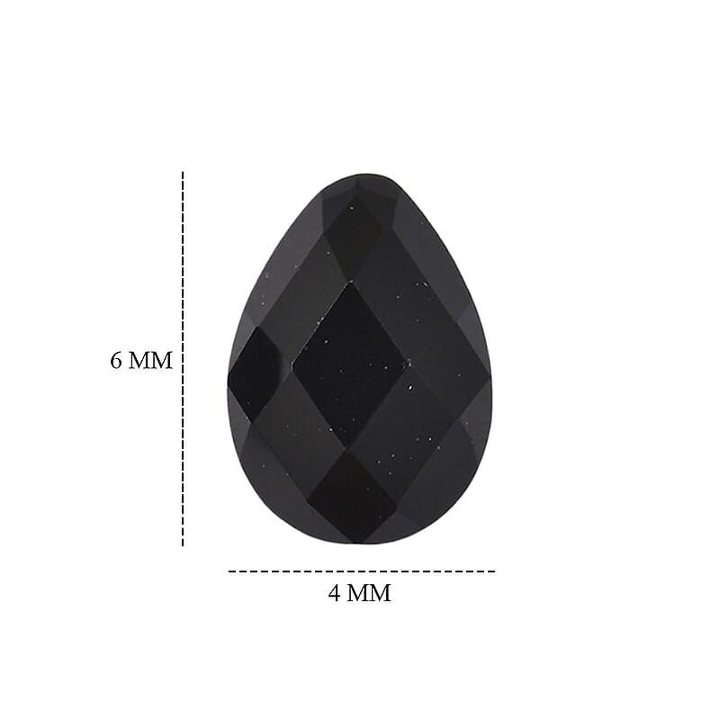 Black Onyx Set of 4 (Pear 6x4 mm) 0.99 ctw