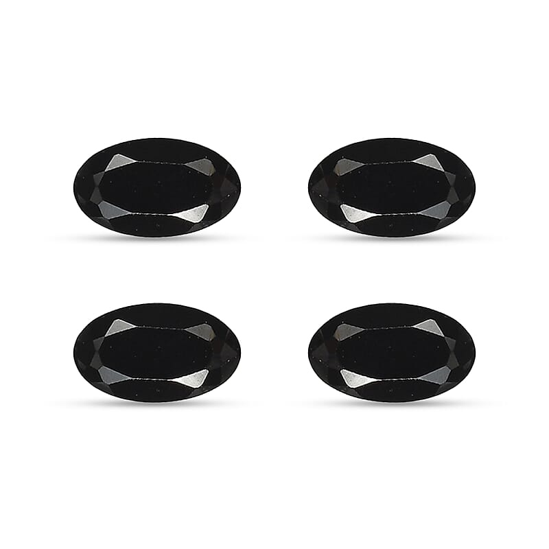 Thai Black Spinel Set of 4 (Ovl 5x3 mm) 1.23 ctw