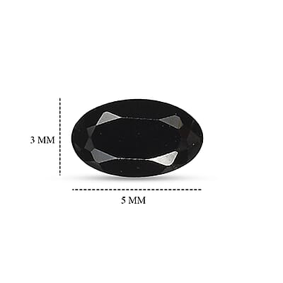Thai Black Spinel Set of 4 (Ovl 5x3 mm) 1.23 ctw