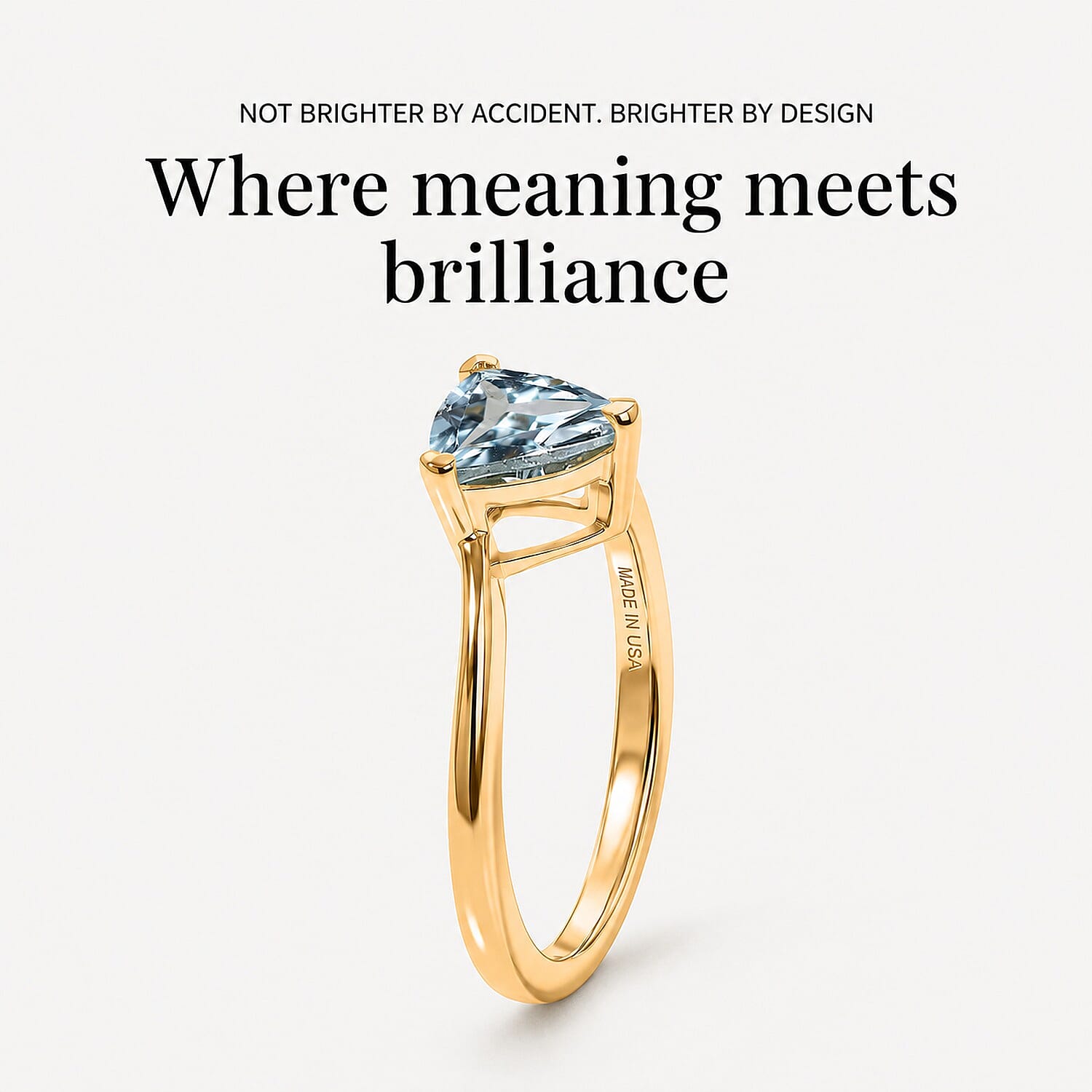 D'Joy Sky Blue Topaz 1.30 ctw Solitaire Ring in 18K YG Over Sterling Silver (Size 10.0)
