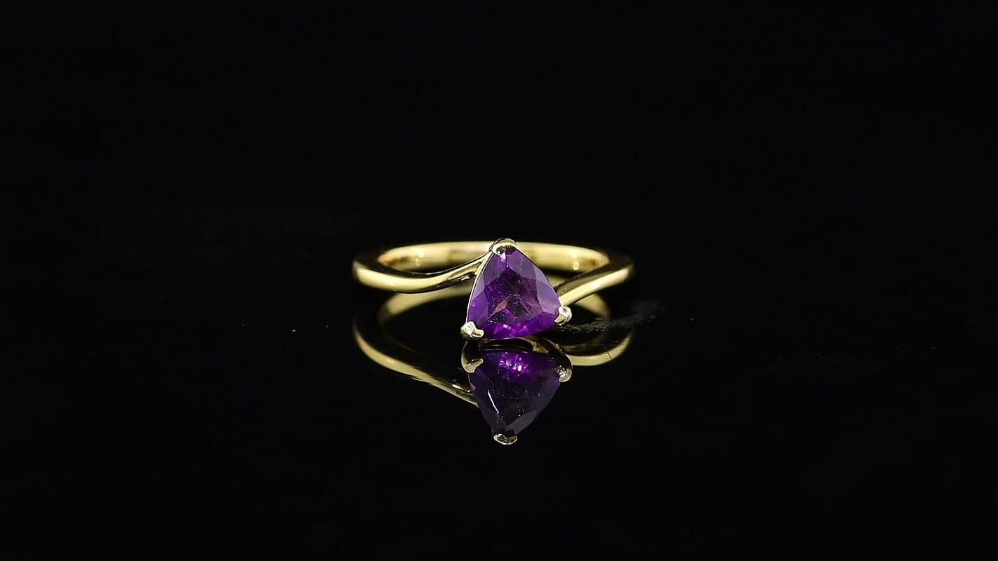D'Joy White Topaz Solitaire Ring in 18K YG Over Sterling Silver (Size 10.0) 1.40 ctw
