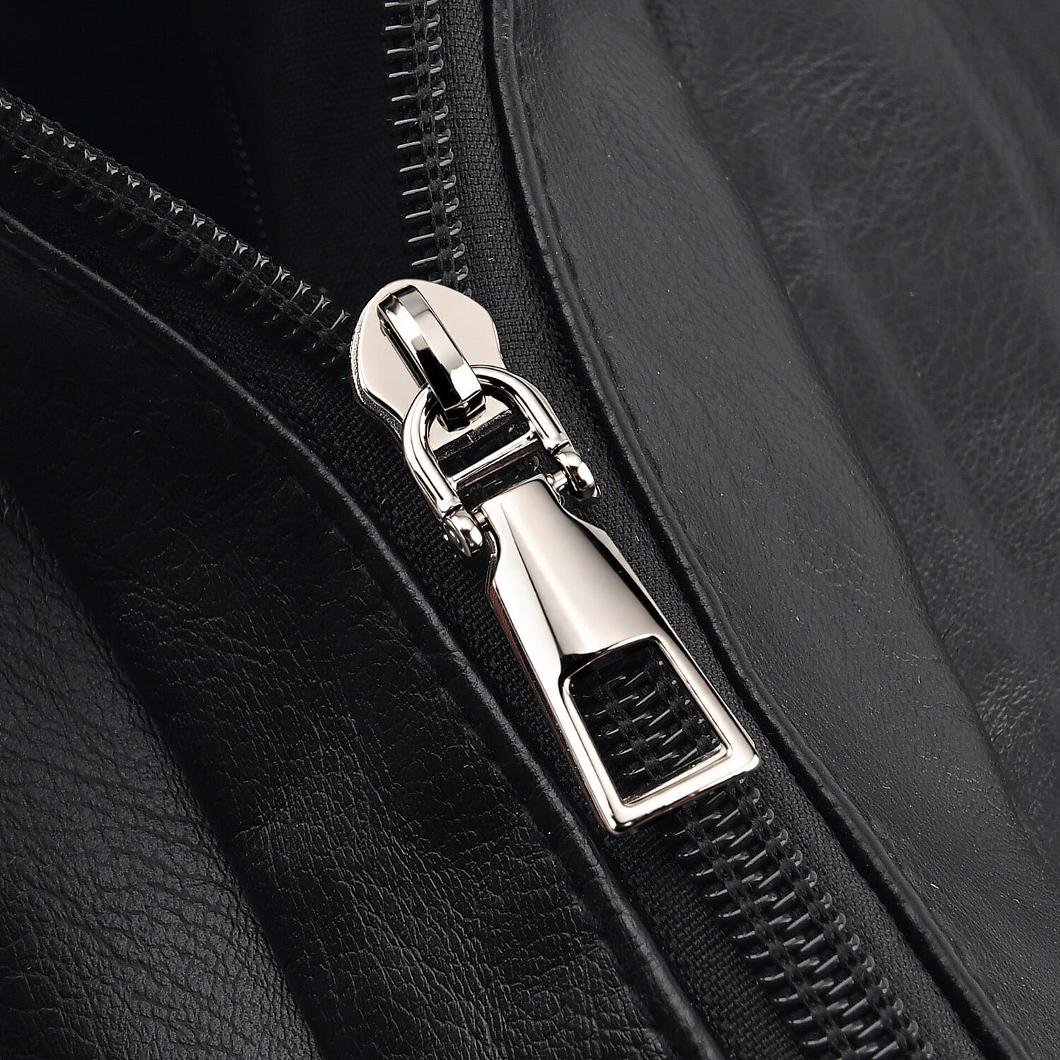 La Marey Black Faux Leather Crossbody Bag