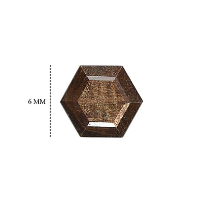 Chocolate Sapphire Set of 2 (Hex 6 mm) 2.34 ctw