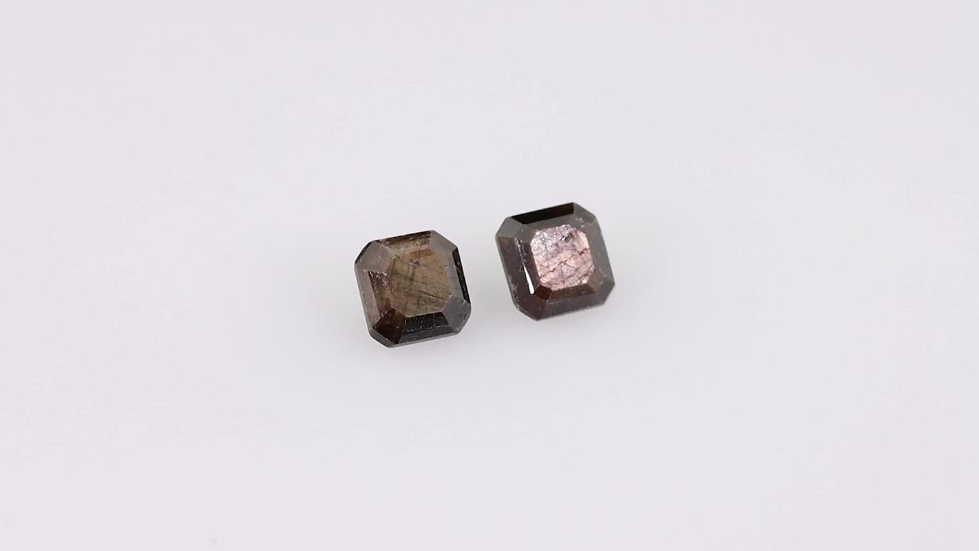Chocolate Sapphire Set of 2 (Oct 6x6 mm) 2.50 ctw