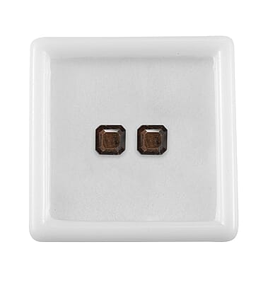 Chocolate Sapphire Set of 2 (Oct 6x6 mm) 2.50 ctw