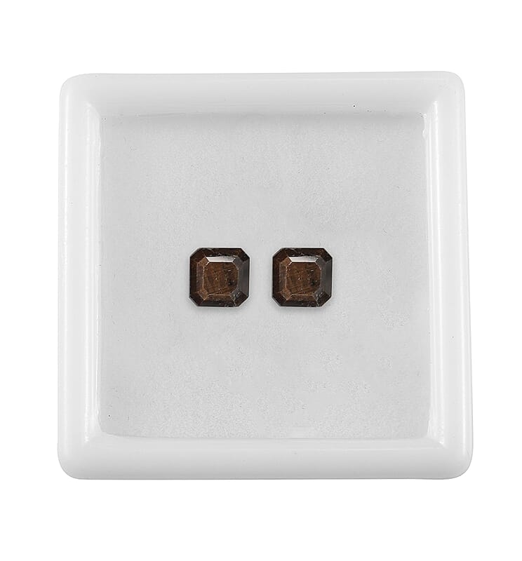 Chocolate Sapphire Set of 2 (Oct 6x6 mm) 2.50 ctw