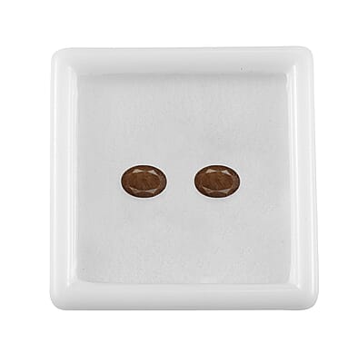 Chocolate Sapphire Set of 2 (Ovl 7x5 mm) 1.66 ctw
