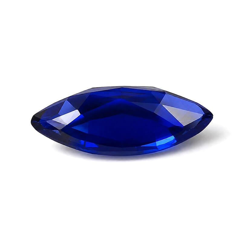 Lab Created Blue Sapphire Set of 4 (Mrq 5x2.5 mm) 0.65 ctw