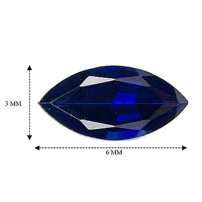 Lab Created Blue Sapphire Set of 4 (Mrq 6x3 mm) 1.00 ctw