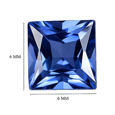Lab Created Blue Sapphire (Sqr 6 mm) 1.18 ctw