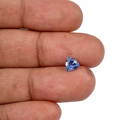 Lab Created Blue Sapphire Set of 2 (Tril 6 mm) 1.73 ctw